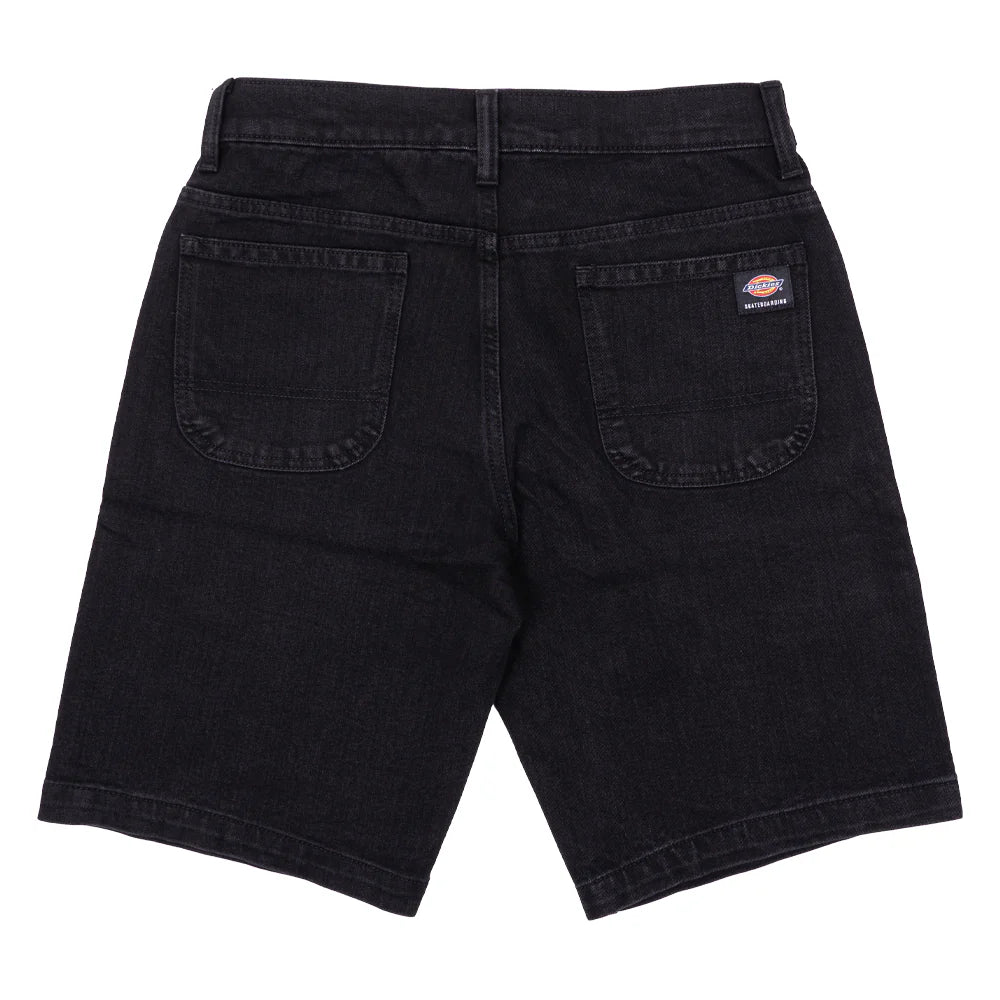 Dickies Skateboarding Wingville Loose Fit Denim Shorts - Black Denim