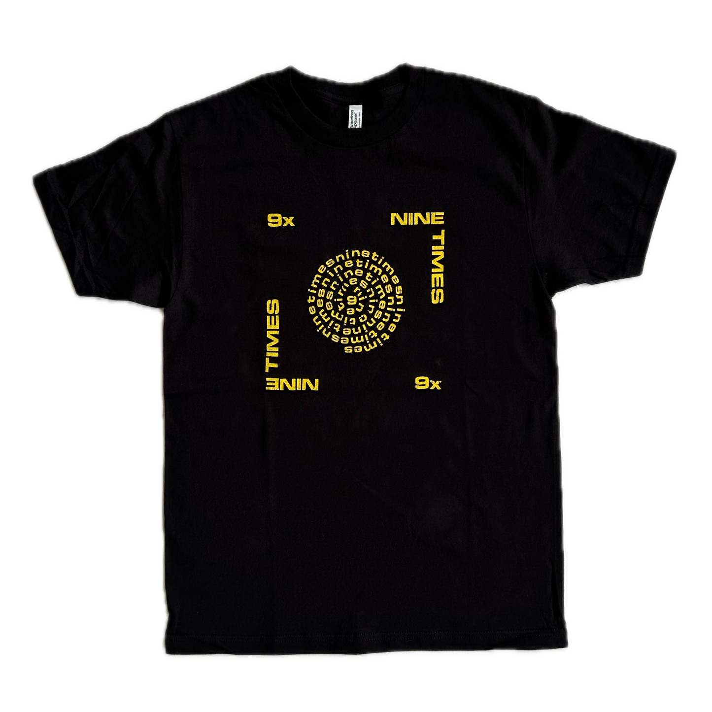 Ninetimes Letraset Tee - Black/Yellow