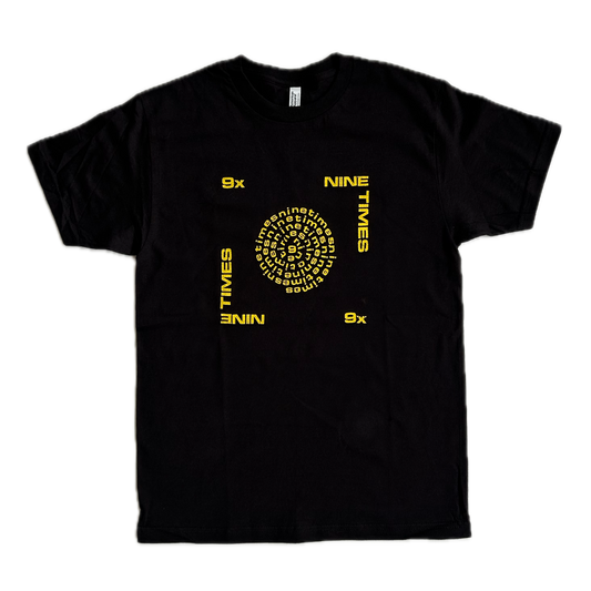 Ninetimes Letraset Tee - Black/Yellow
