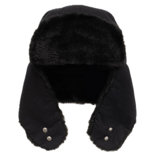 Stussy Ripstop Trapper Cap - Black