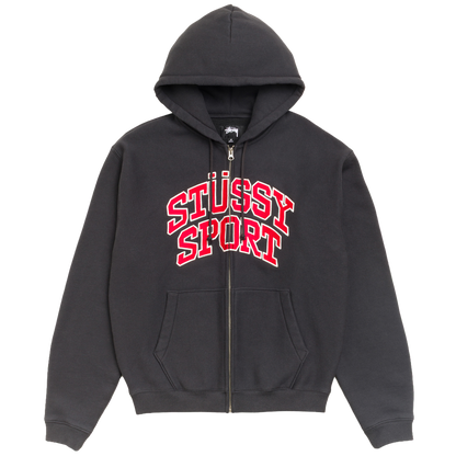Stussy Stussy Sport Zip Hood - Washed Black