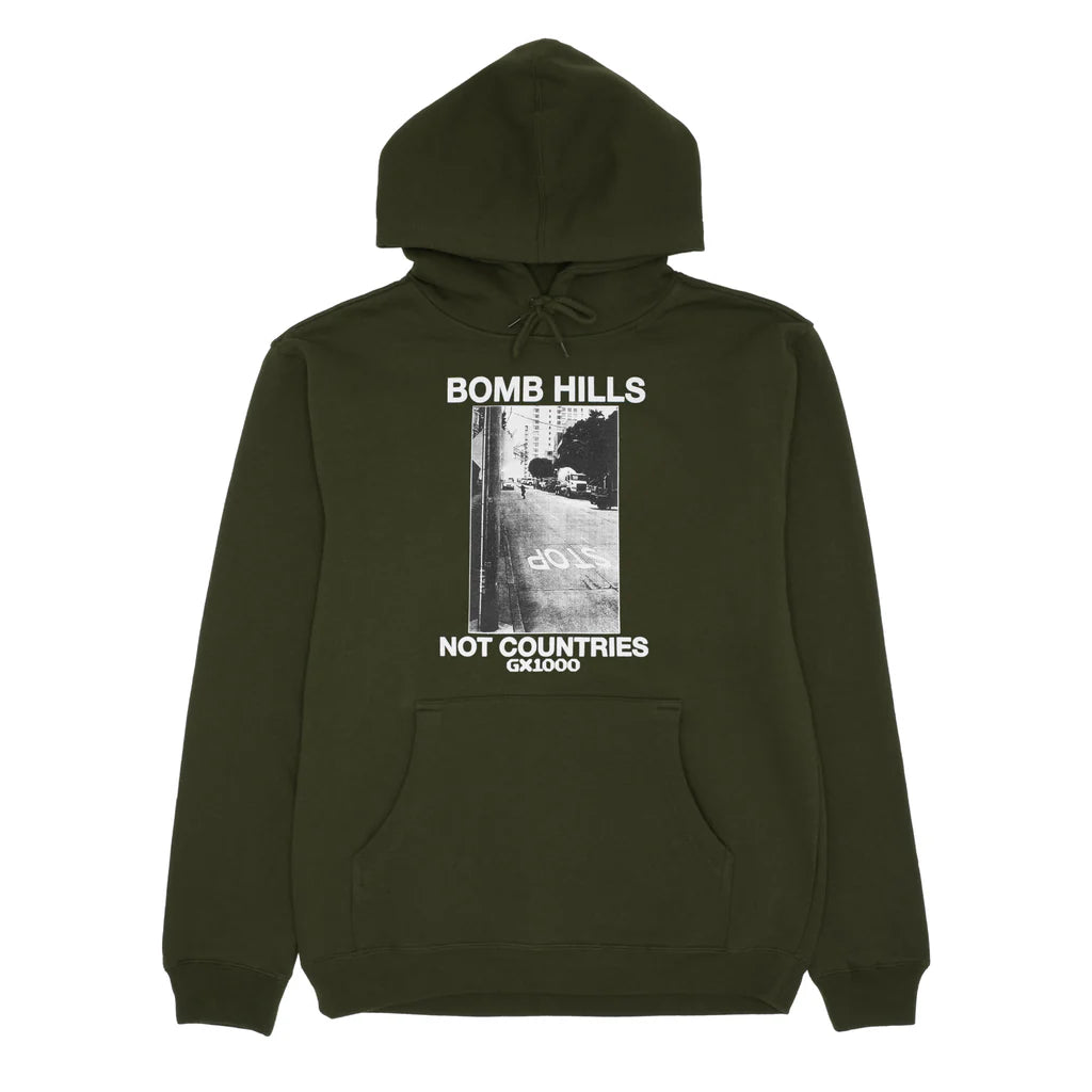 GX1000 Bomb Hills Not Countries Hoodie - Green/White