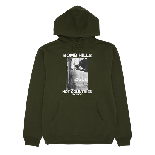 GX1000 Bomb Hills Not Countries Hoodie - Green/White