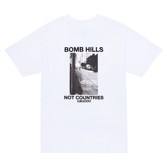 GX1000 Bomb Hills Not Countries Tee - White/Black