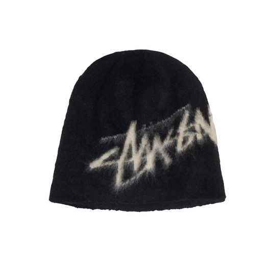 Stussy Brushed Out Stock Skullcap Beanie - Black