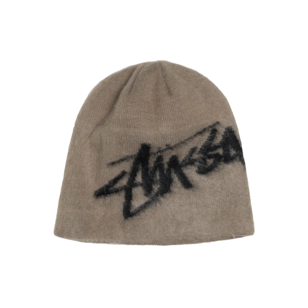 Stussy Brushed Out Stock Skullcap Beanie - Sand