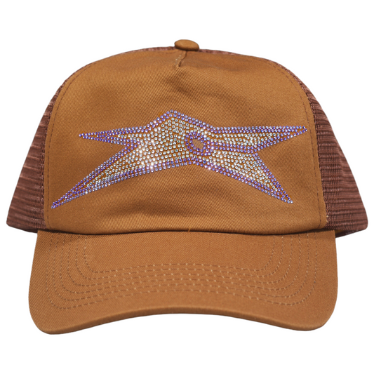 Carpet Company Bizarro Rhinestone Trucker Hat - Brown