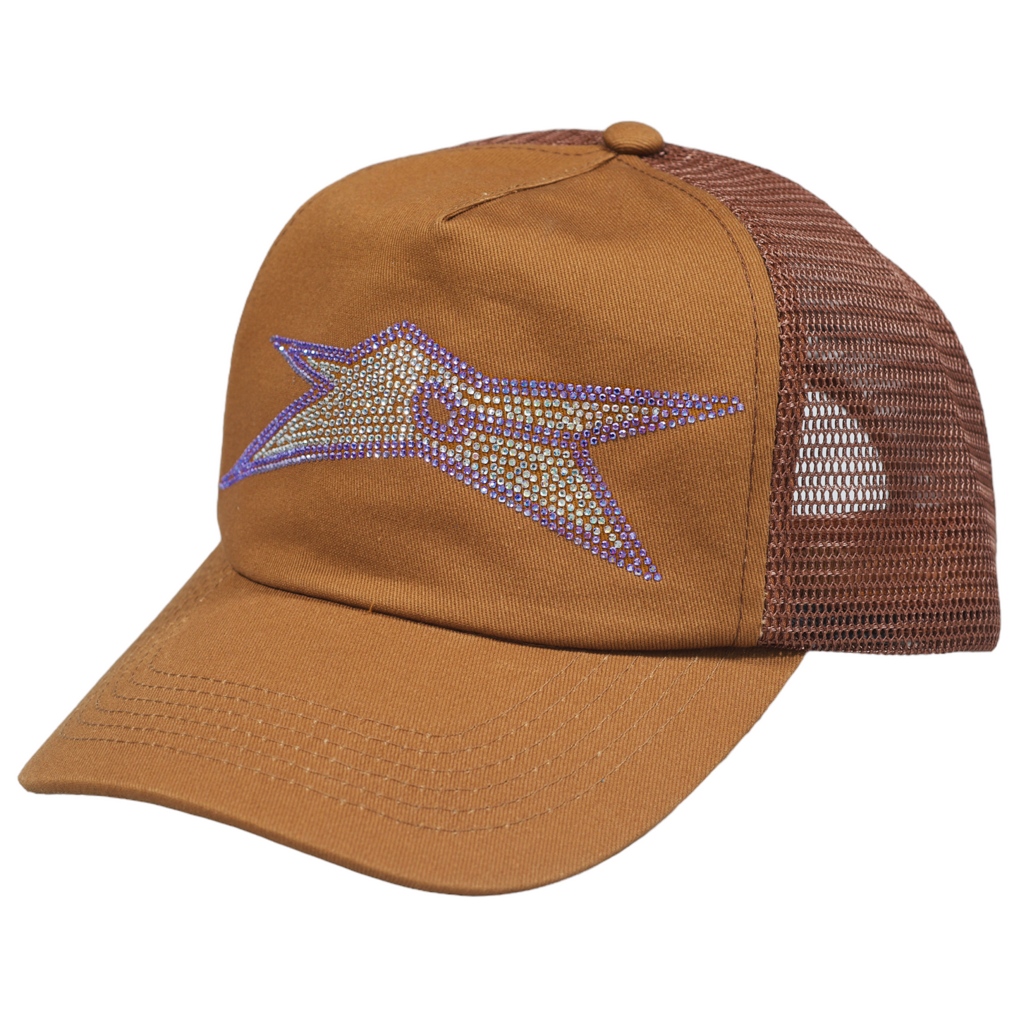 Carpet Company Bizarro Rhinestone Trucker Hat - Brown