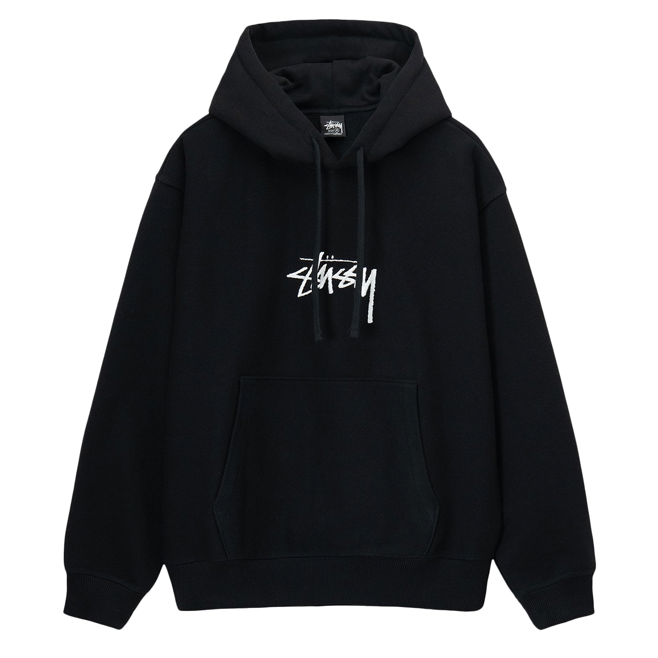 Stussy Stock Logo Applique Hoodie - Black – Ninetimes Skateshop