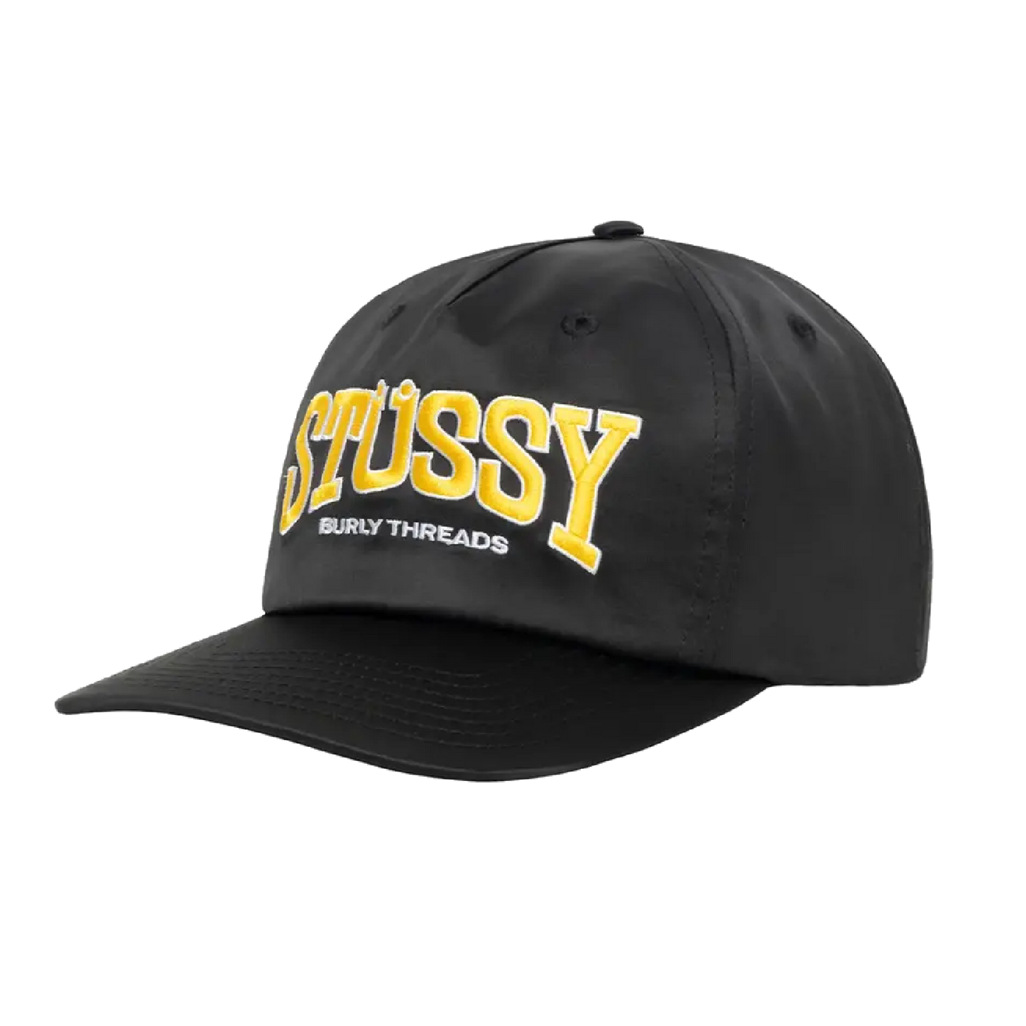 Stussy Mid-Depth Burly Threads Snapback - Black