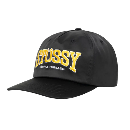 Stussy Mid-Depth Burly Threads Snapback - Black