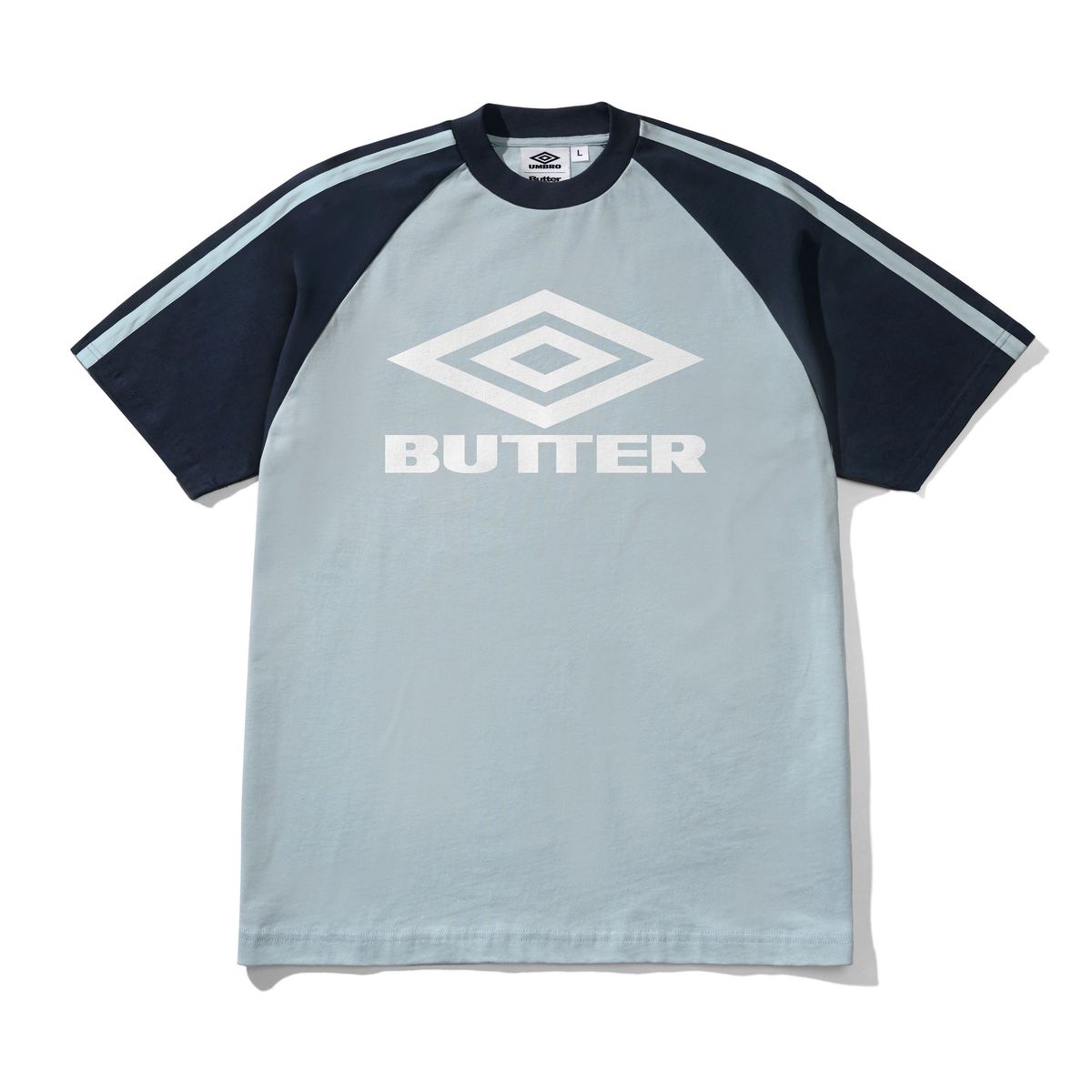 Butter Goods x Umbro Diamond Logo Raglan Tee - Slate / Navy
