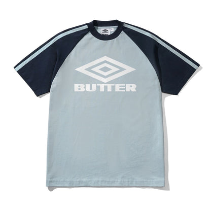 Butter Goods x Umbro Diamond Logo Raglan Tee - Slate / Navy