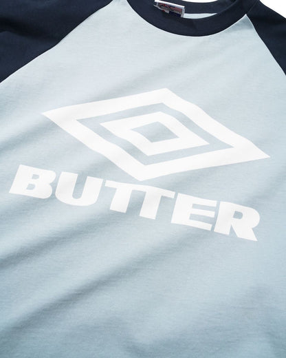 Butter Goods x Umbro Diamond Logo Raglan Tee - Slate / Navy