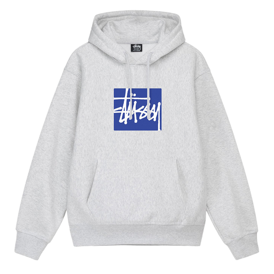 Stussy Stock Box Hoodie - Ash Heather