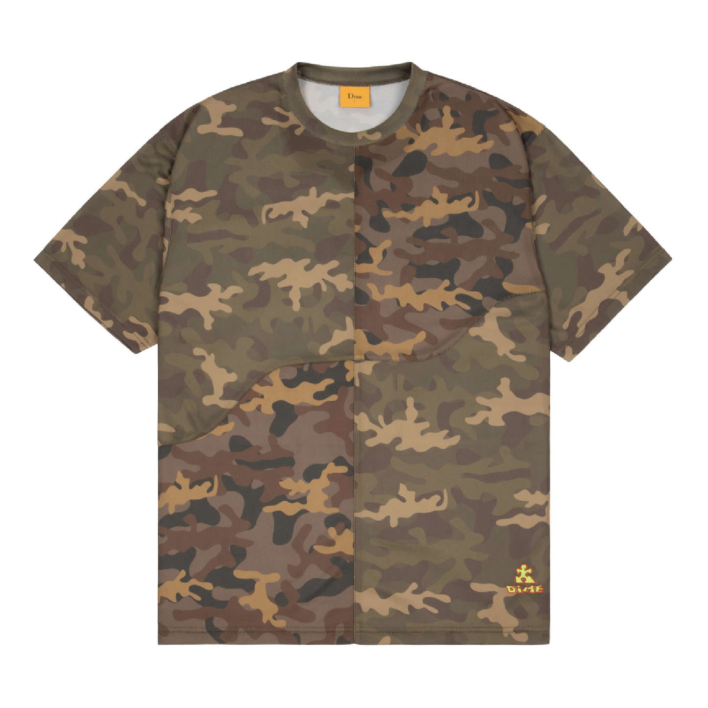 Dime Camo Mesh Tee - Swamp Green