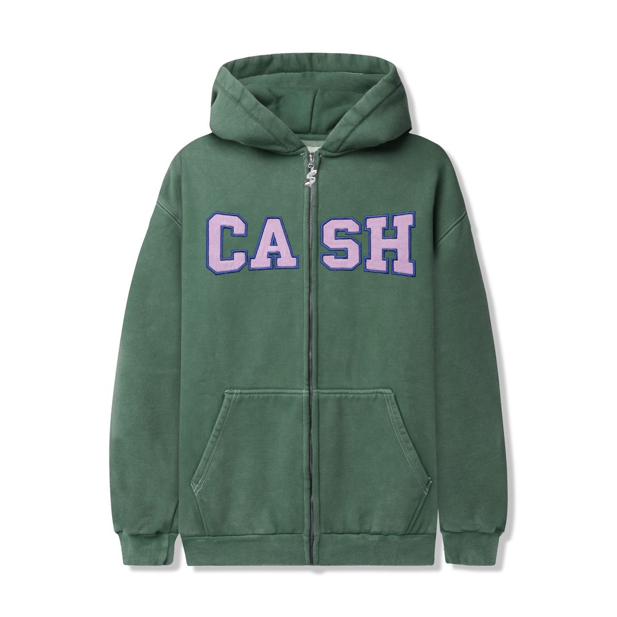 Cash Only Campus Zip Hoodie - Washed Forest