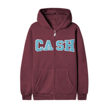 Load image into Gallery viewer, Cash Only Campus Zip Hood - Burgundy