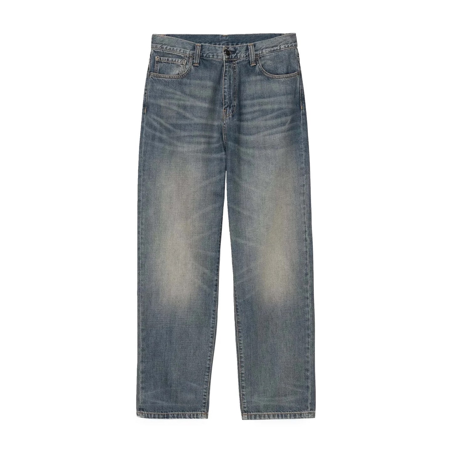 Carhartt WIP Aaron Pant Blue Worn Used Wash