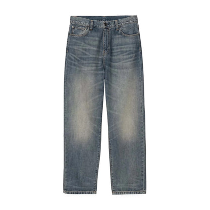 Carhartt WIP Aaron Pant Blue Worn Used Wash