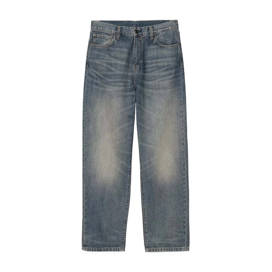 Carhartt WIP Aaron Pant Blue Worn Used Wash