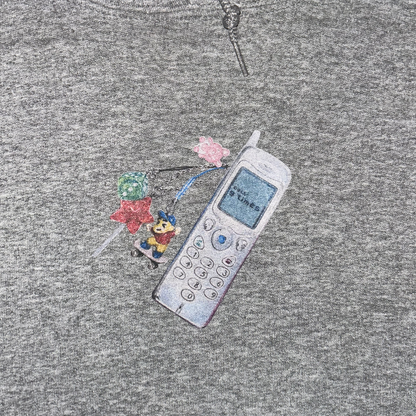 Ninetimes Cellphone Hoodie - Heather Grey