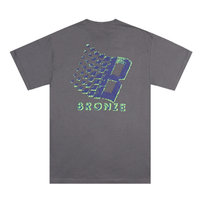 Bronze 56K Streaker Logo Tee - Charcoal