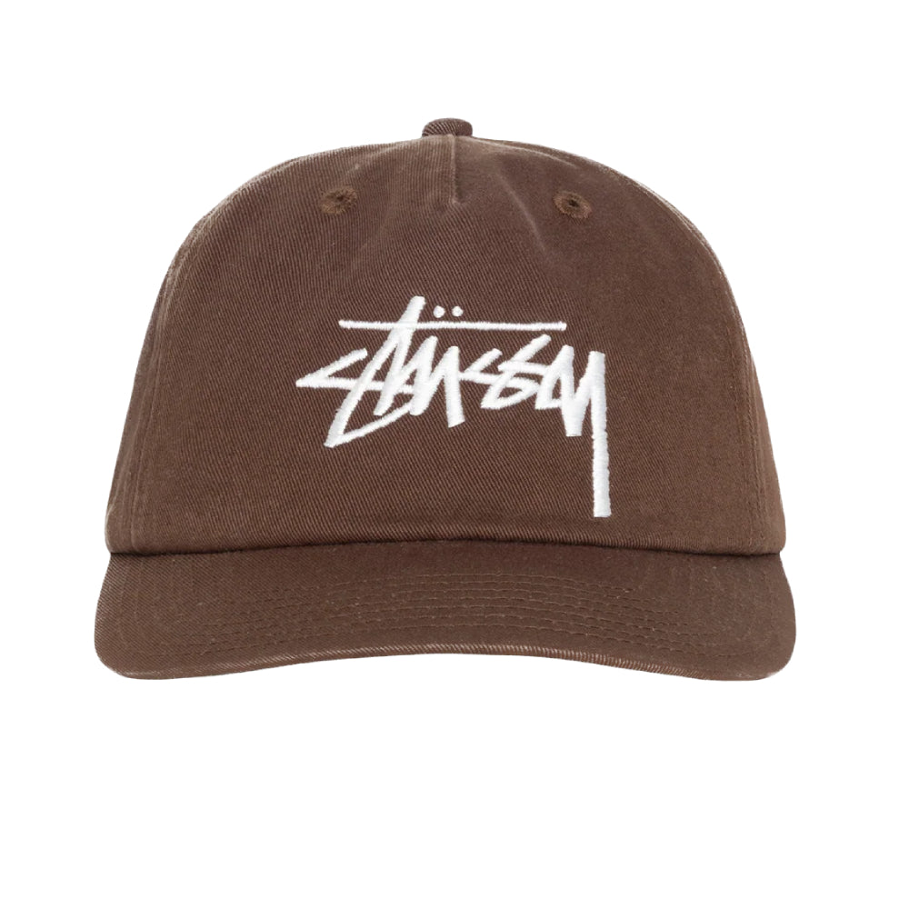 Stussy Big Stock Mid Depth Cap - Chocolate