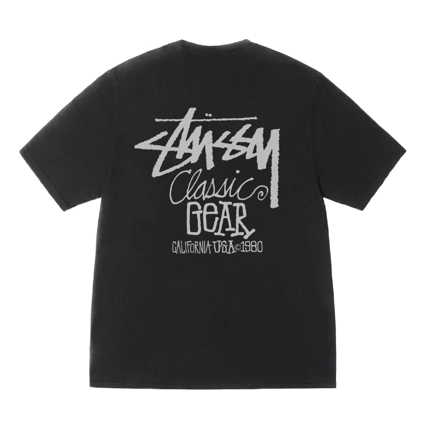 Stussy Classic Gear Pigment Dyed Tee - Black