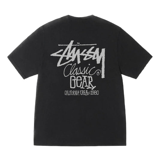 Stussy Classic Gear Pigment Dyed Tee - Black