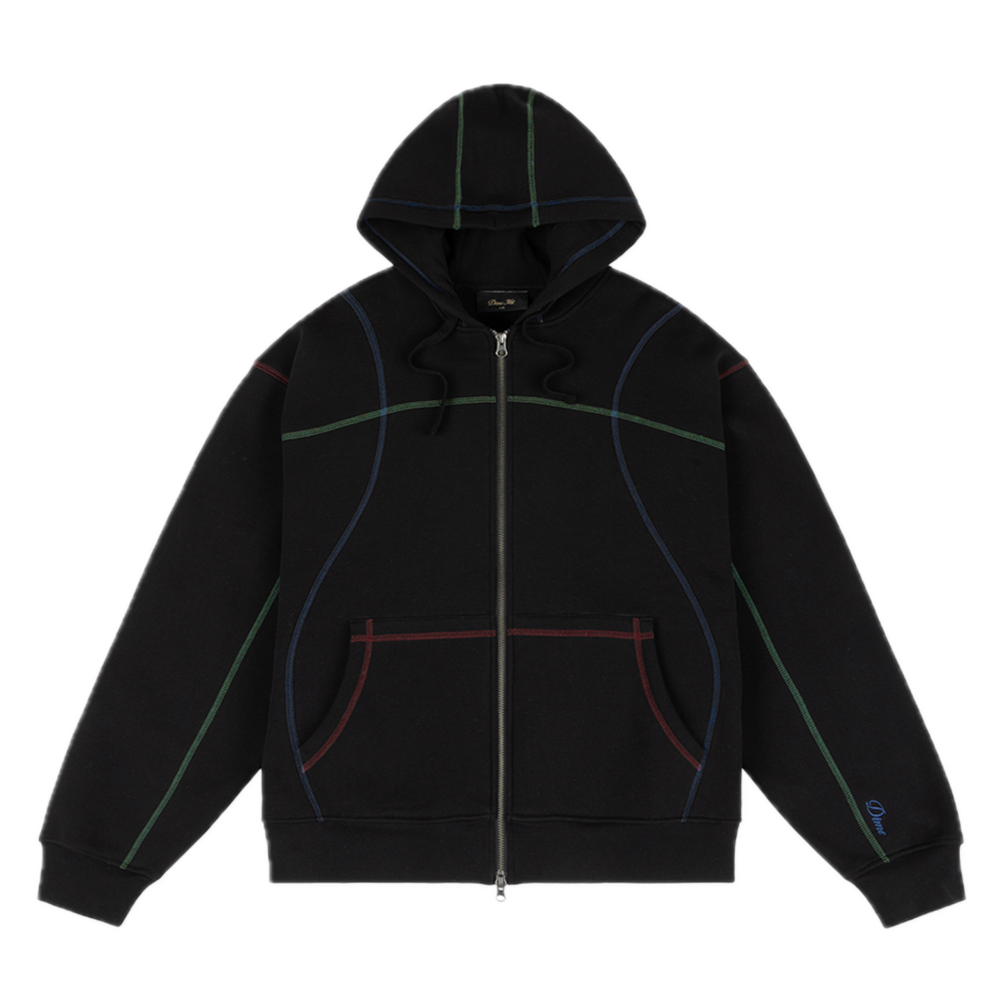 Dime Court Zip Hoodie - Black Multi