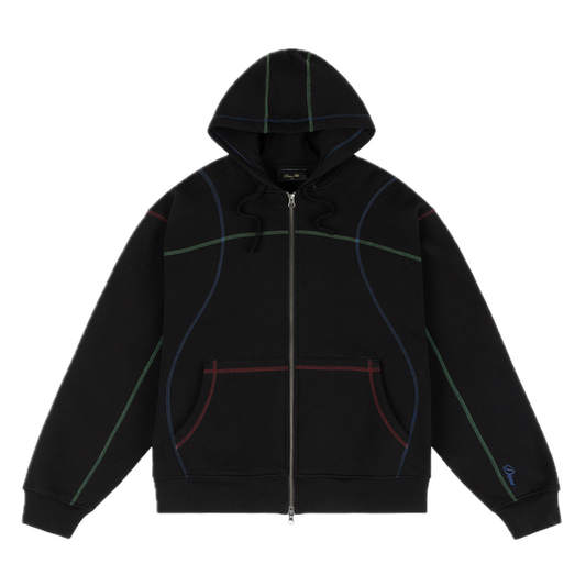 Dime Court Zip Hoodie - Black Multi