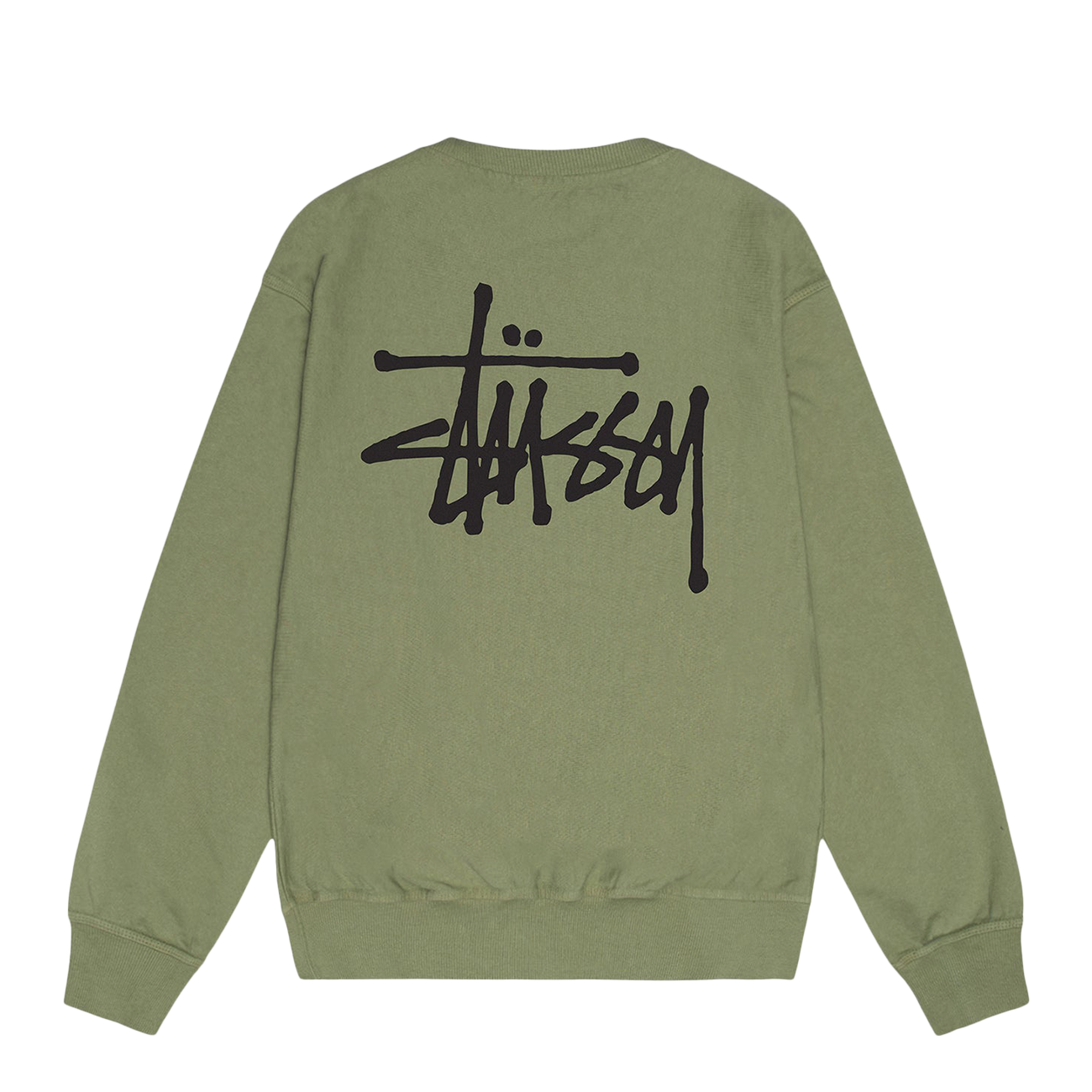 Stussy Basic Pigment Dyed Crewneck - Artichoke