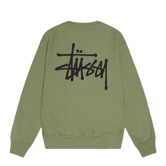 Stussy Basic Pigment Dyed Crewneck - Artichoke