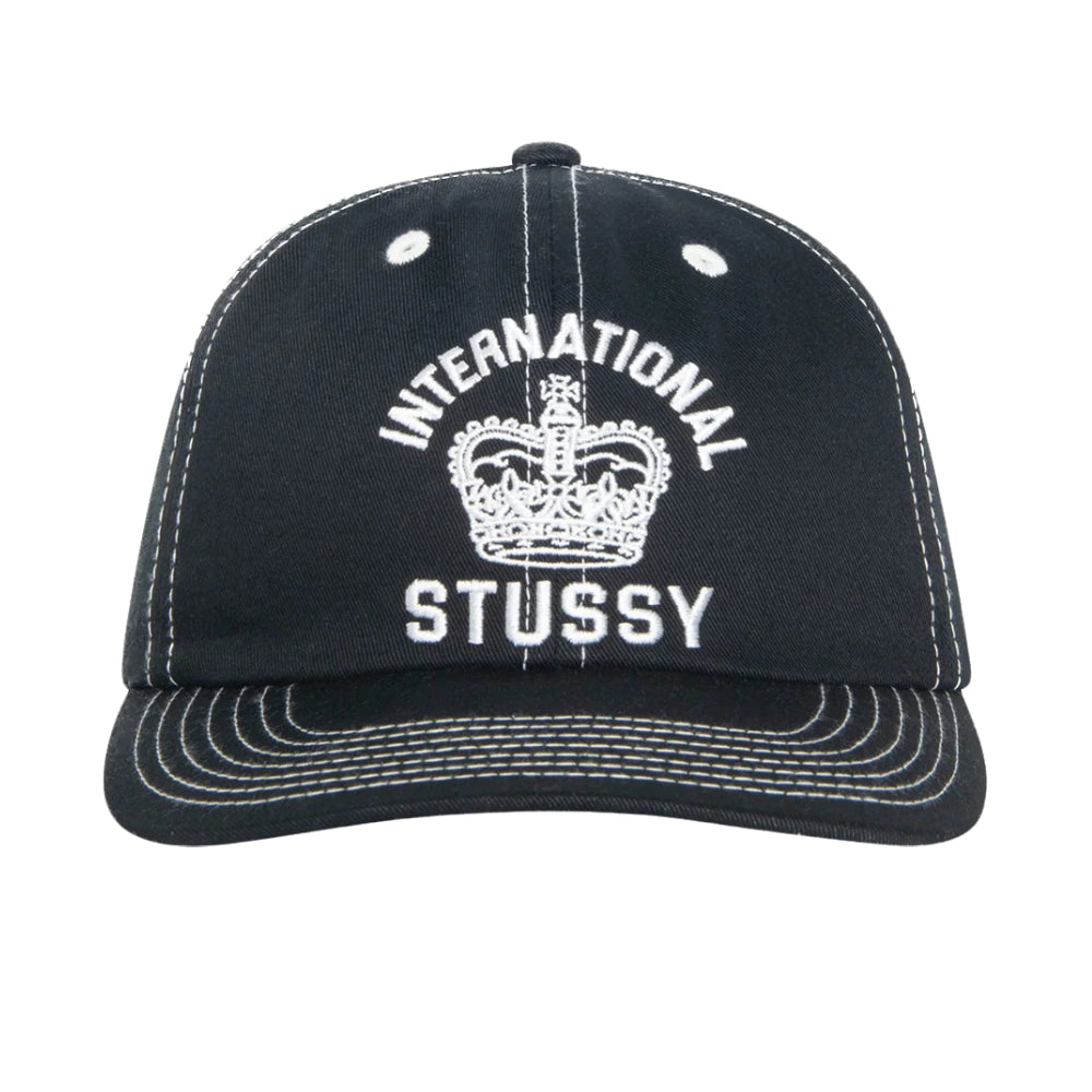 Stussy Mid Depth International Crown Strapback Cap - Black