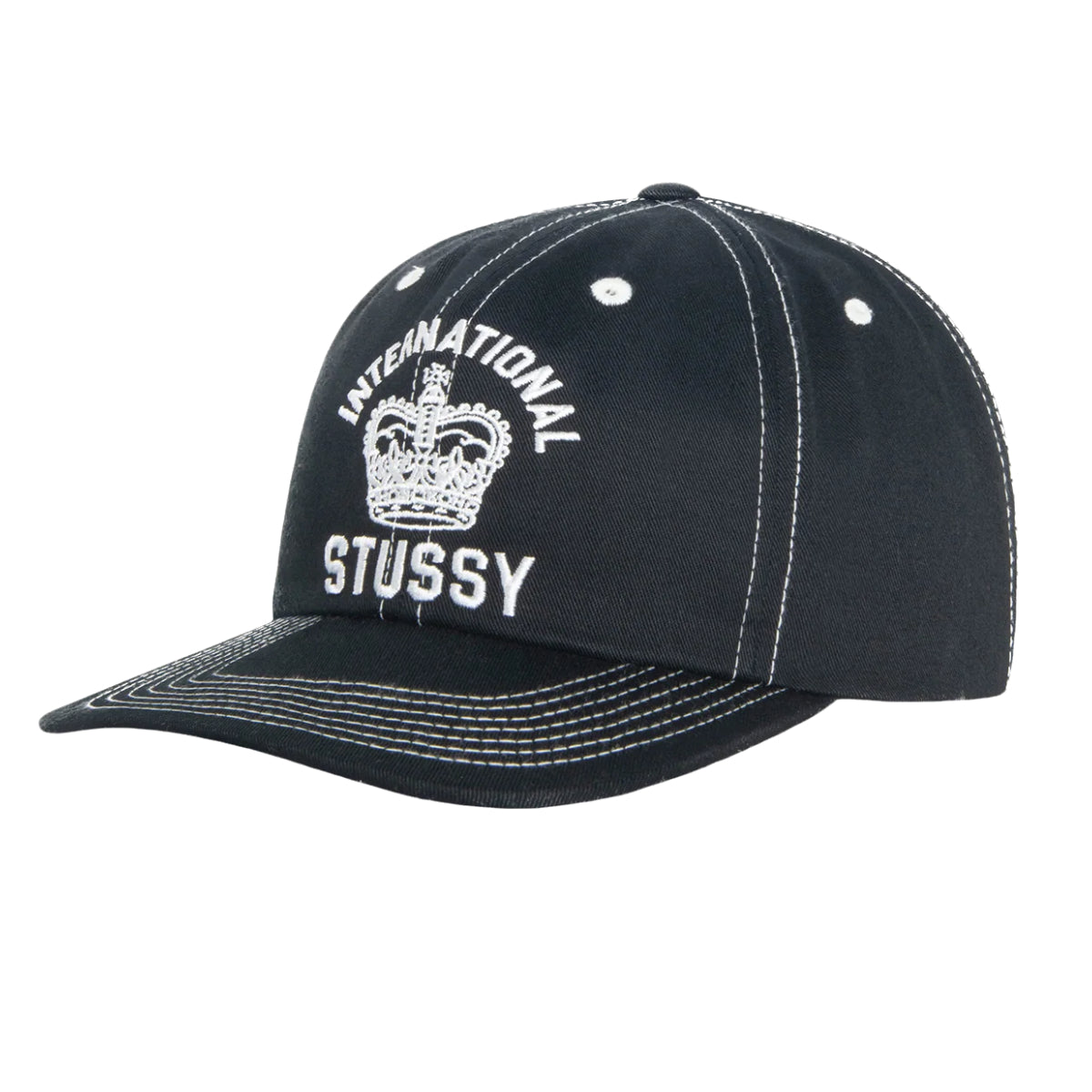 Stussy Mid Depth International Crown Strapback Cap - Black