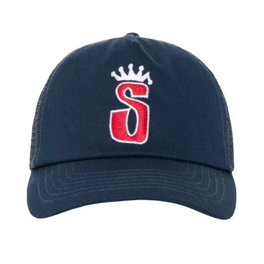 Stussy S Crown Trucker Cap - Navy