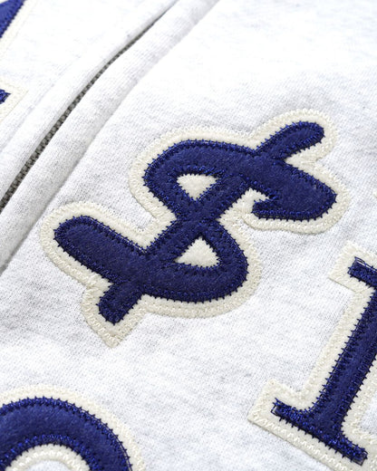 Cash Only Currency Zip-Thru Hoodie - Ash