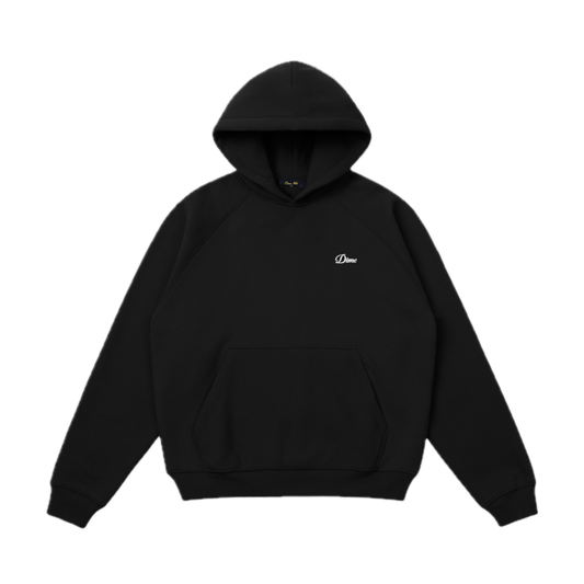 Dime Cursive Small Logo Hoodie - Black