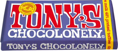 Tony's Chocolonely Pretzel Toffee Dark Milk Chocolate Bar