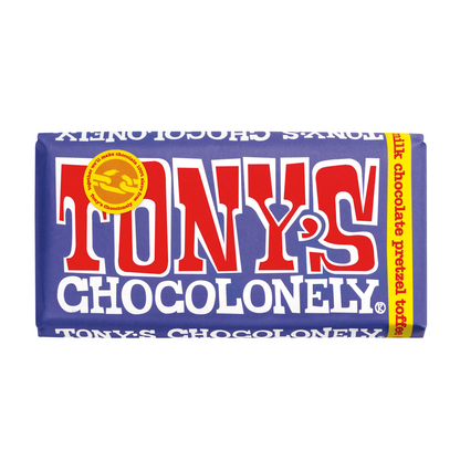 Tony's Chocolonely Pretzel Toffee Dark Milk Chocolate Bar