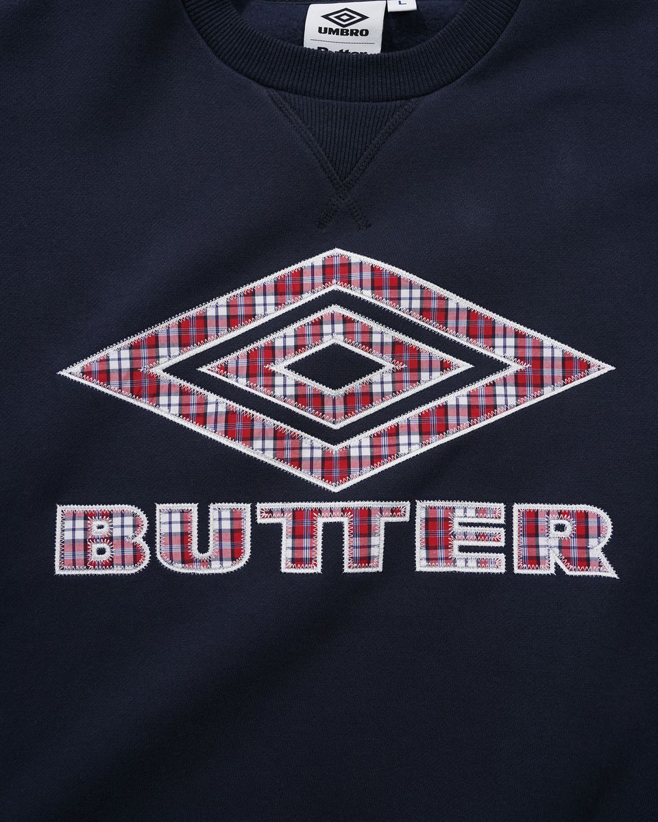 Butter Goods x Umbro Diamond Applique Crewneck - Navy