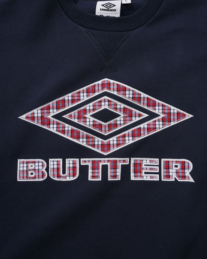 Butter Goods x Umbro Diamond Applique Crewneck - Navy