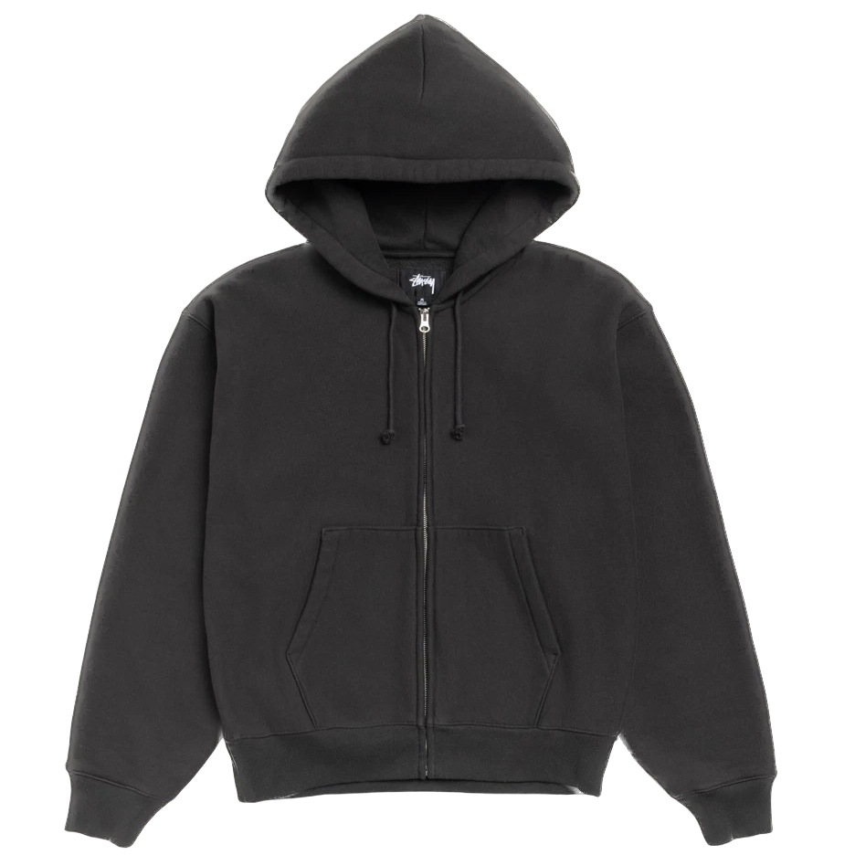 Stussy Basic Diamond Zip Hoodie - Black