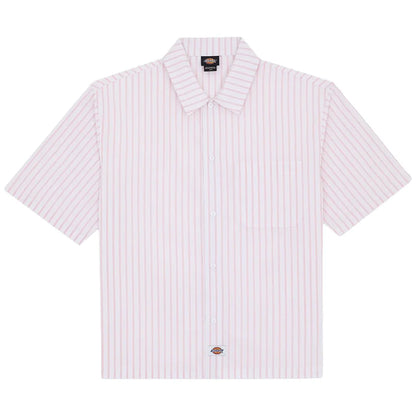 Dickies Venedocia Short Sleeve Stripe Shirt - White