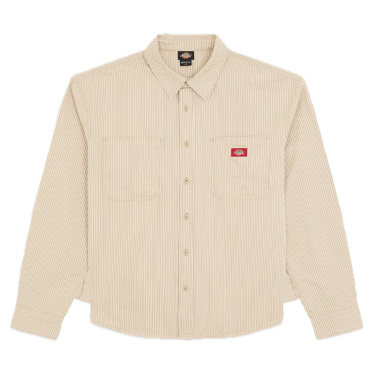 Dickies Hickory Stripe Longsleeve Work Shirt - Desert Sand