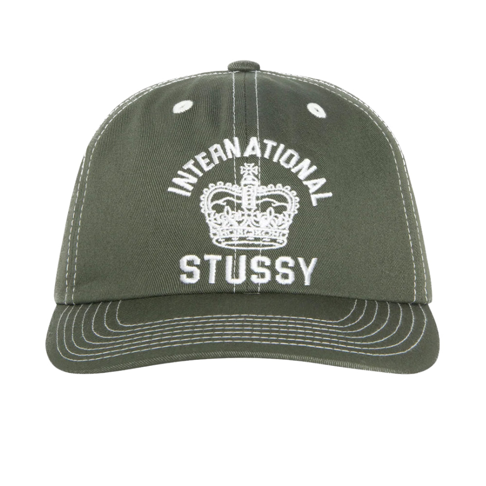 Stussy Mid Depth International Crown Strapback Cap - Dark Olive