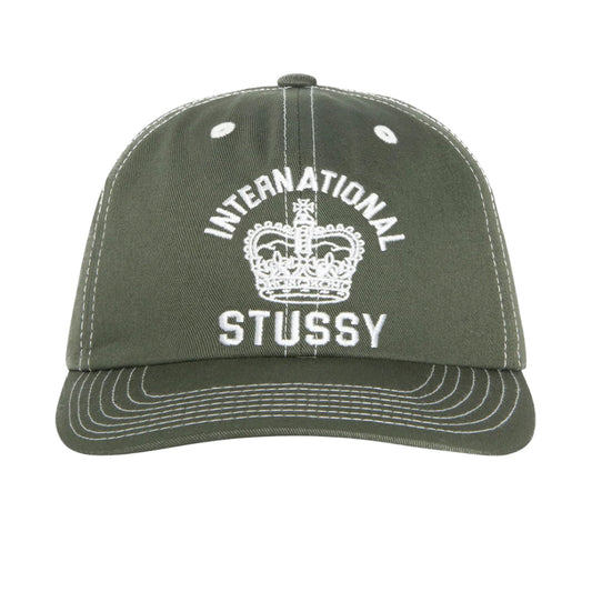 Stussy Mid Depth International Crown Strapback Cap - Dark Olive