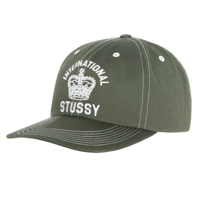 Stussy Mid Depth International Crown Strapback Cap - Dark Olive
