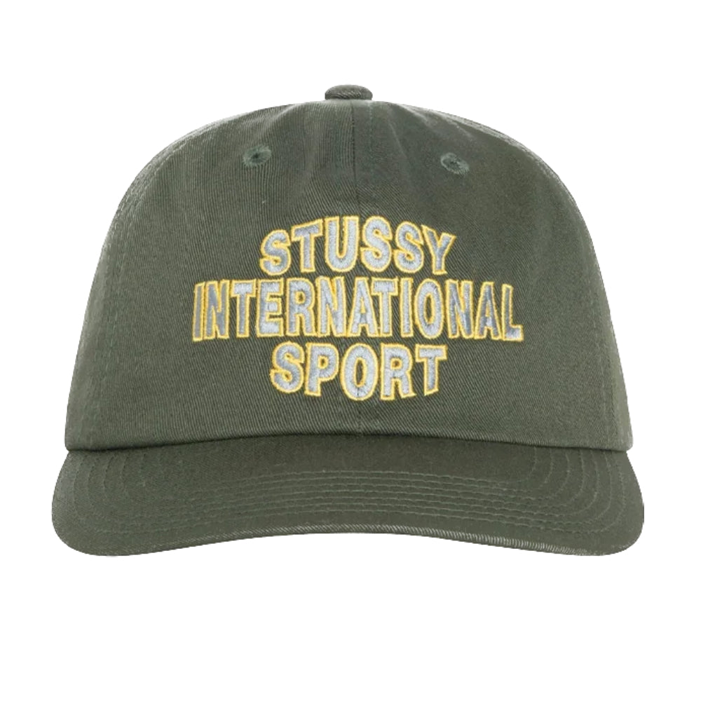 Stussy Mid Depth International Sport Strapback Cap - Dark Olive